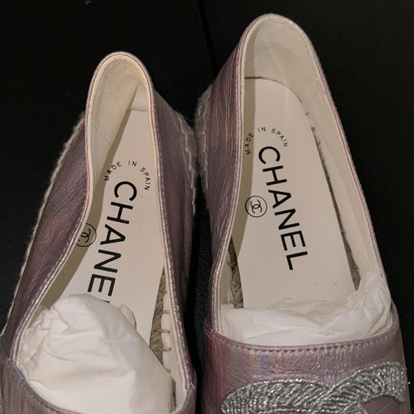 Chanel Espadrilles Sandal: pink, silver & black:  EU SIZE 35 - Picture 5 of 6